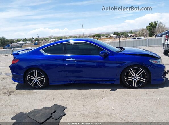 1HGCT2B01HA005471 2017 HONDA ACCORD Синий Вид задней части салона