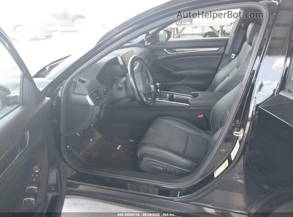 1HGCV1E35KA056036 2019 HONDA ACCORD Black Front interior view