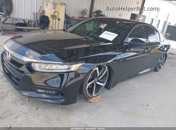 1HGCV1E35KA056036 2019 HONDA ACCORD Black Front left