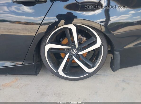 1HGCV1E35KA056036 2019 HONDA ACCORD Black Front view
