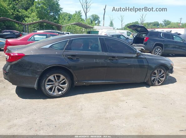 1HGCV1F10JA046672 2018 HONDA ACCORD Black Սալոնի հետևի տեսք