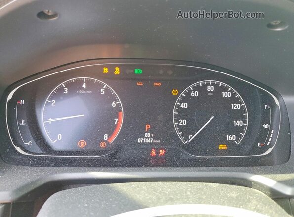 1HGCV1F10JA123301 2018 HONDA ACCORD White Vista del cuadro de instrumentos