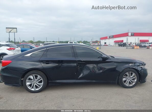 1HGCV1F10JA129230 2018 HONDA ACCORD Black Widok wnętrza z tyłu