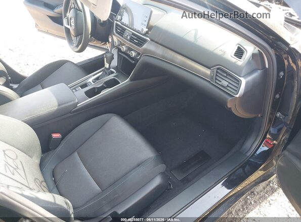 1HGCV1F10JA176418 2018 HONDA ACCORD Black წინა სალონის ხედი