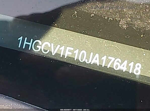 1HGCV1F10JA176418 2018 HONDA ACCORD Black 