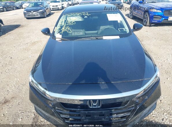 1HGCV1F10JA176418 2018 HONDA ACCORD Black ხელსაწყოთა პანელის ხედი