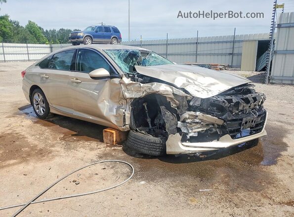 1HGCV1F10KA006156 2019 HONDA ACCORD Gold Передня права чверть