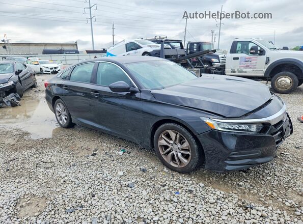 1HGCV1F10KA034734 2019 HONDA ACCORD Black Передня права чверть