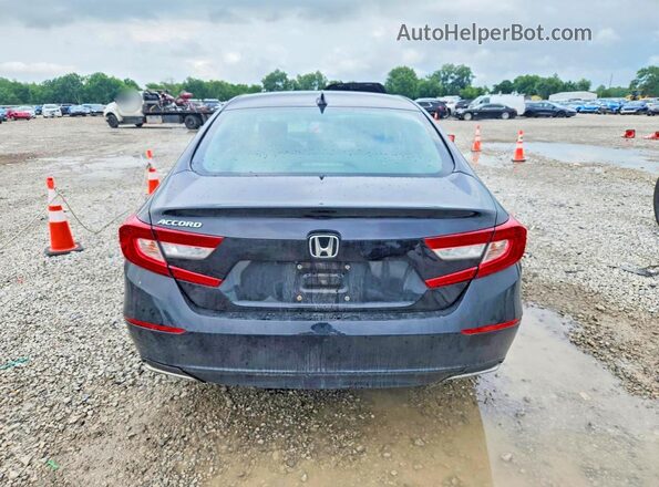 1HGCV1F10KA034734 2019 HONDA ACCORD Black Вид ззаду