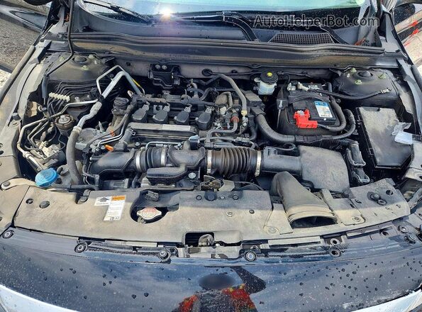 1HGCV1F10KA034734 2019 HONDA ACCORD Black Вид задньої частини салону