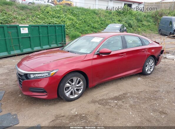1HGCV1F10KA074425 2019 HONDA ACCORD Red Front left