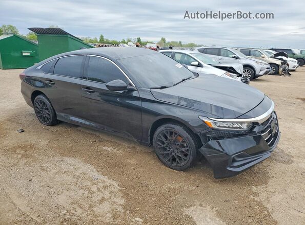 1HGCV1F10MA006399 2021 HONDA ACCORD Black Delantero derecho