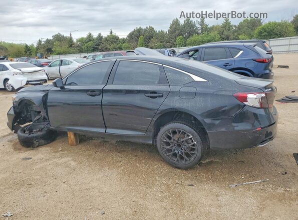 1HGCV1F10MA006399 2021 HONDA ACCORD Black Trasero izquierdo