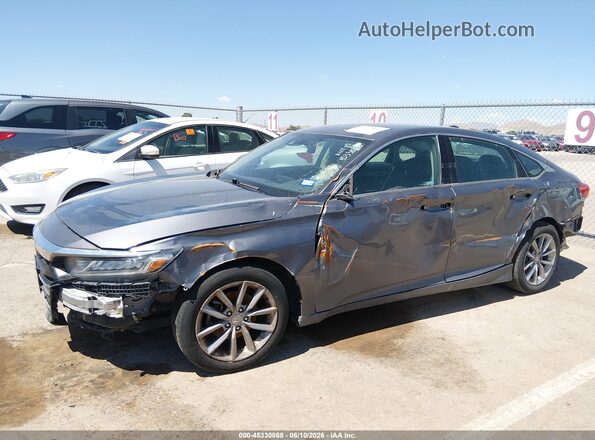 1HGCV1F10MA065419 2021 HONDA ACCORD Серый Вид задней части салона