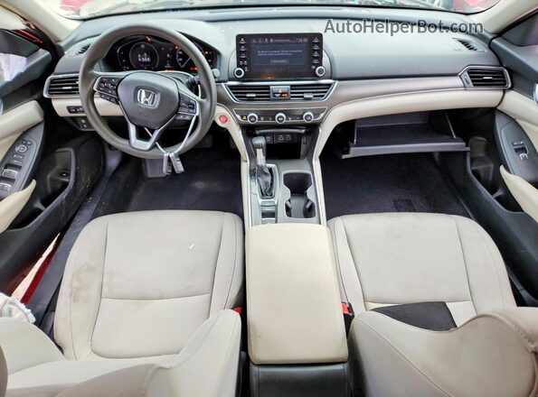 1HGCV1F10MA103618 2021 HONDA ACCORD Maroon Widok deski rozdzielczej
