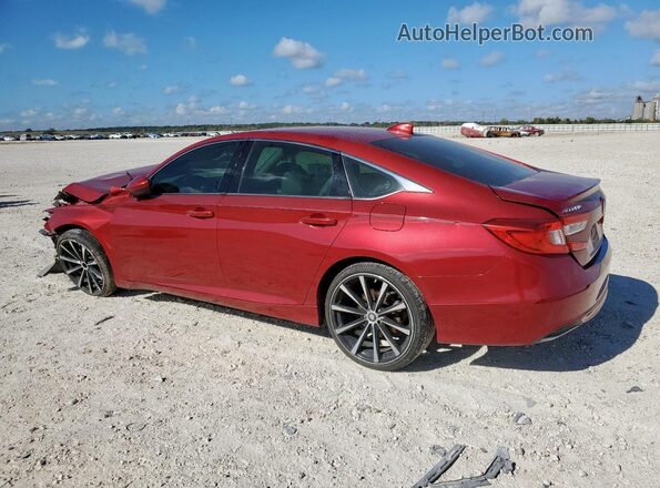 1HGCV1F11JA038385 2018 HONDA ACCORD Темно-бордовый Задняя левая четверть