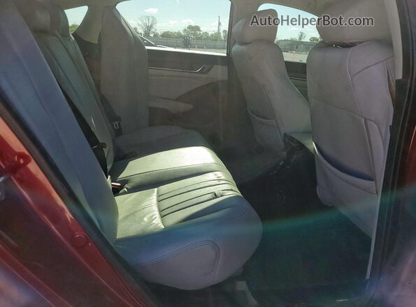 1HGCV1F11JA038385 2018 HONDA ACCORD Темно-бордовый Вид задних сидений
