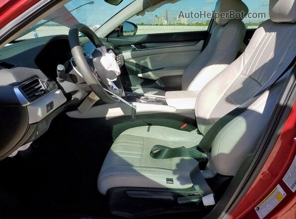 1HGCV1F11JA038385 2018 HONDA ACCORD Темно-бордовый Вид салона спереди