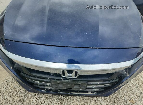 1HGCV1F11JA105602 2018 HONDA ACCORD Blue უკანა სალონის ხედი