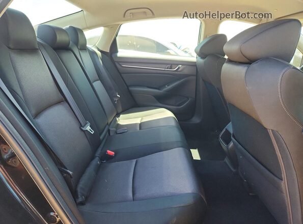 1HGCV1F11JA208485 2018 HONDA ACCORD Black Rear seats view