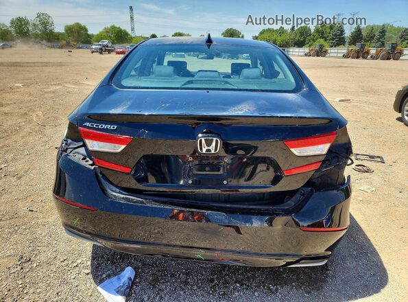 1HGCV1F11JA208485 2018 HONDA ACCORD Black Rear view