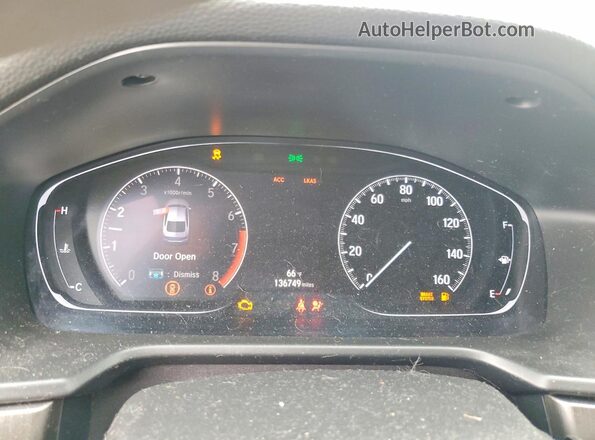 1HGCV1F11JA268153 2018 HONDA ACCORD Gray Vista del cuadro de instrumentos