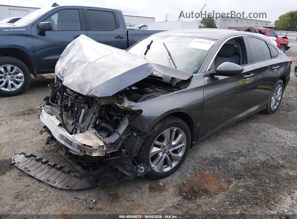 1HGCV1F11KA027940 2019 HONDA ACCORD Gray Передня ліва чверть