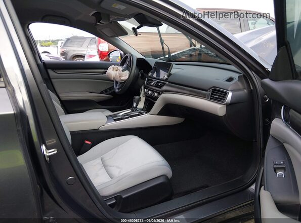 1HGCV1F11KA027940 2019 HONDA ACCORD Gray Вид салону спереду