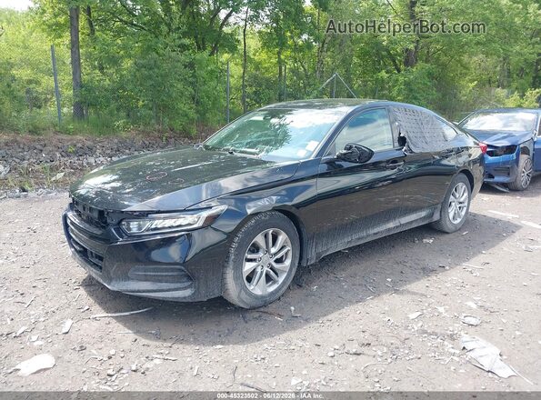 1HGCV1F11KA122191 2019 HONDA ACCORD Black Առջևի ձախ երեք քառորդ տեսարան