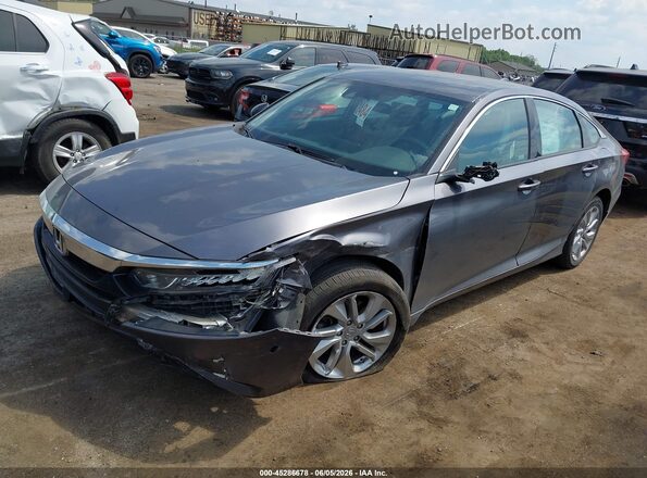 1HGCV1F11KA131831 2019 HONDA ACCORD Gray Przód lewy
