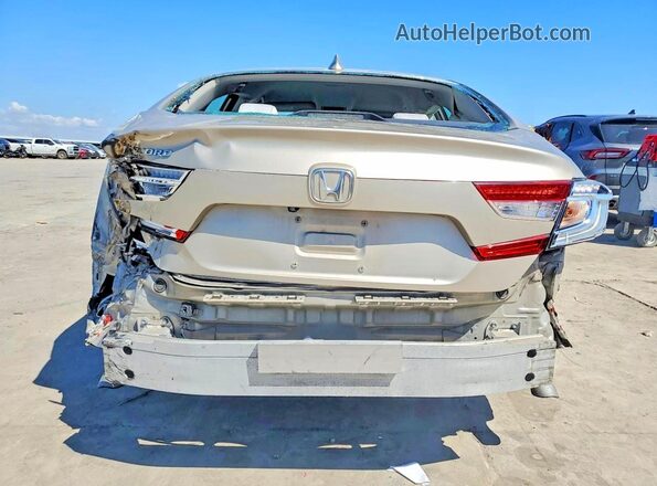 1HGCV1F11KA163808 2019 HONDA ACCORD Gold Вид ззаду