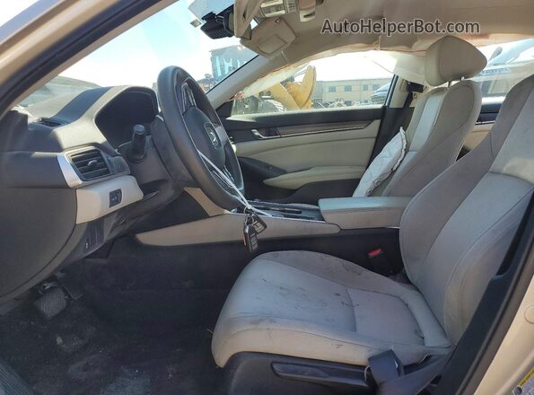 1HGCV1F11KA163808 2019 HONDA ACCORD Gold Вид салону спереду