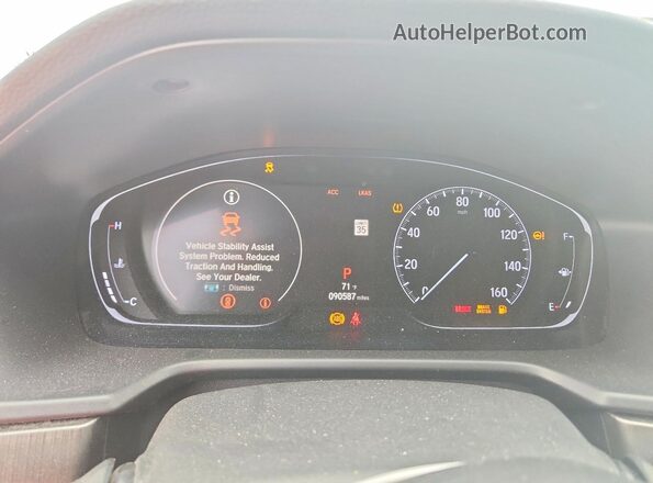 1HGCV1F11LA104565 2020 HONDA ACCORD White Вид щитка приладів