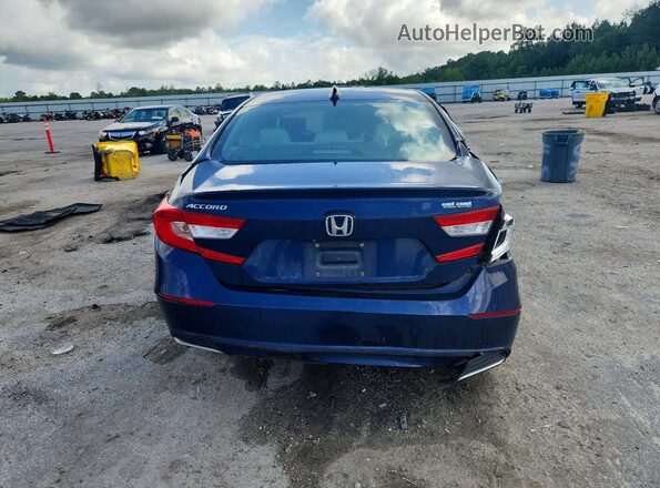 1HGCV1F12JA042025 2018 HONDA ACCORD Blue Rear view