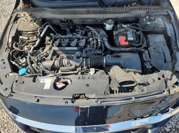 1HGCV1F12JA083867 2018 HONDA ACCORD Black Вид задньої частини салону