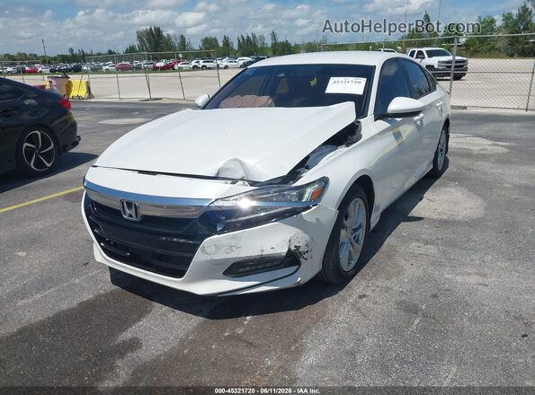 1HGCV1F12JA146594 2018 HONDA ACCORD White წინა ხედი