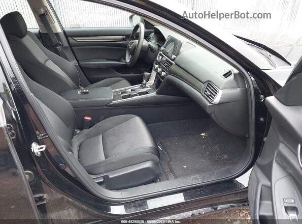 1HGCV1F12JA267626 2018 HONDA ACCORD Black Widok wnętrza z przodu