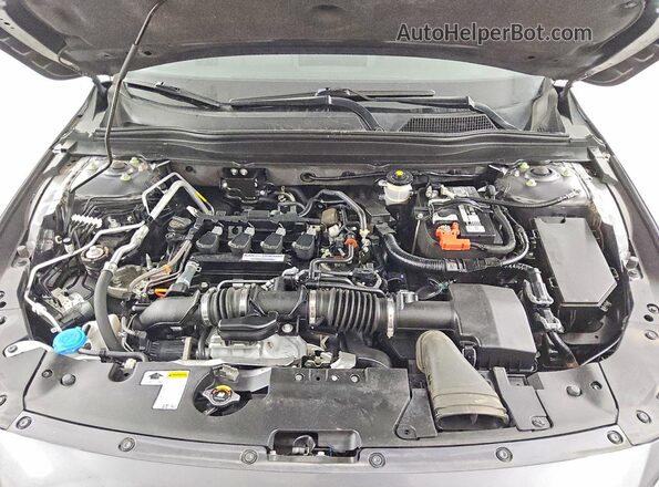 1HGCV1F12KA003212 2019 HONDA ACCORD Gray Rear interior view