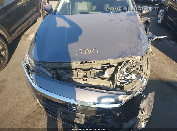 1HGCV1F12KA053799 2019 HONDA ACCORD Gray Rear view