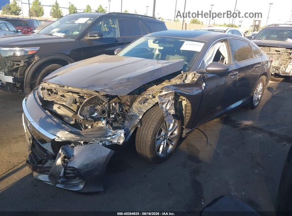 1HGCV1F12KA053799 2019 HONDA ACCORD Gray Front left