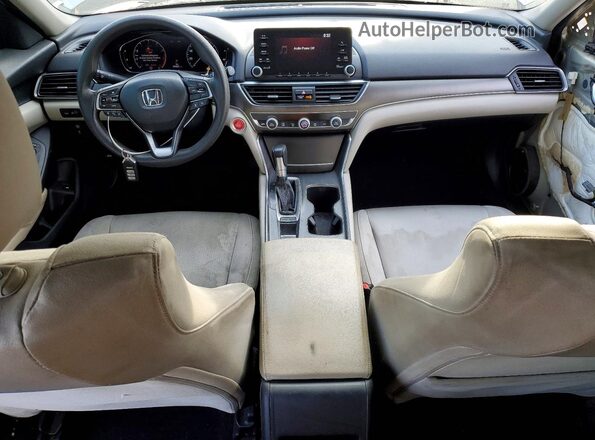 1HGCV1F12KA129778 2019 HONDA ACCORD Beige Вид панелі приладів