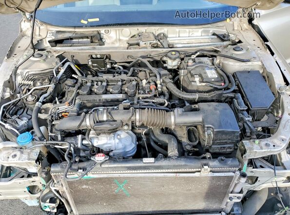 1HGCV1F12KA129778 2019 HONDA ACCORD Beige Вид задньої частини салону