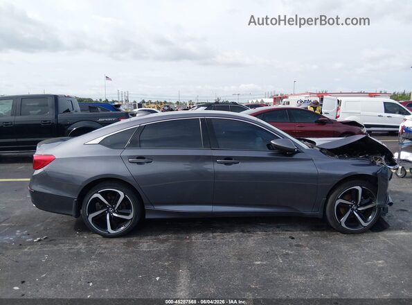 1HGCV1F12LA014583 2020 HONDA ACCORD Gray Rear interior view
