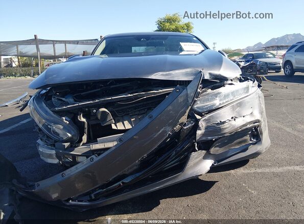 1HGCV1F13JA167521 2018 HONDA ACCORD Gray უკანა სალონის ხედი