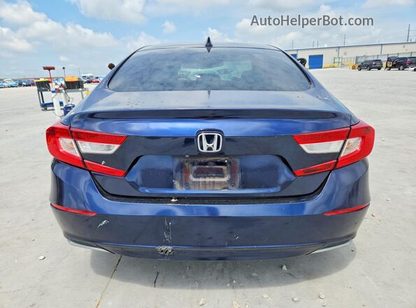1HGCV1F13KA012016 2019 HONDA ACCORD Blue Vista trasera