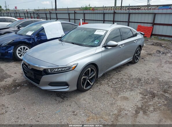 1HGCV1F13KA068859 2019 HONDA ACCORD Silver Front left