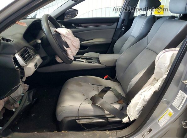 1HGCV1F13KA113136 2019 HONDA ACCORD Gray Вид салону спереду