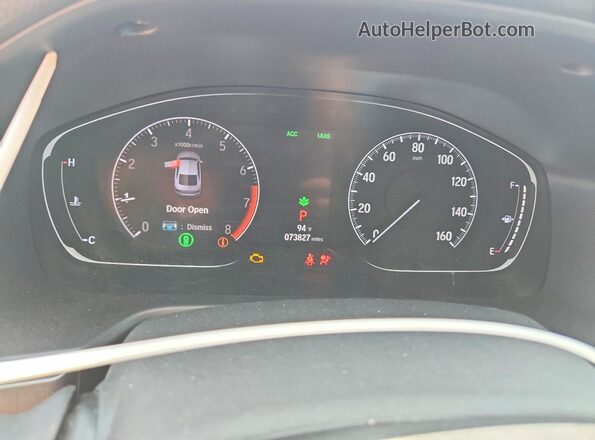 1HGCV1F13LA099773 2020 HONDA ACCORD Blue Вид щитка приладів