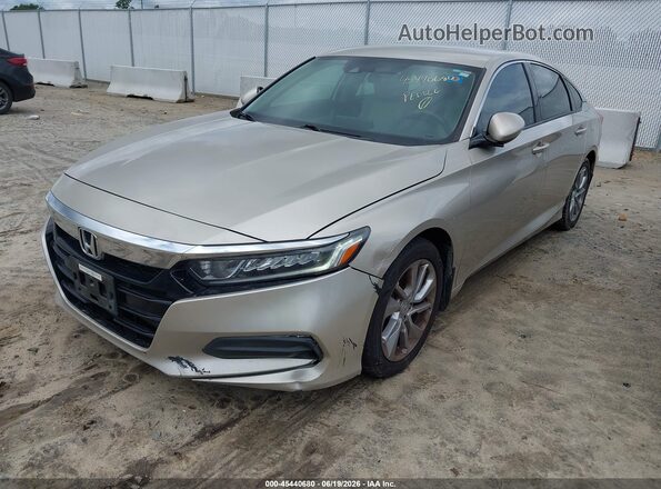 1HGCV1F14JA008944 2018 HONDA ACCORD Beige Առջևի ձախ երեք քառորդ տեսարան