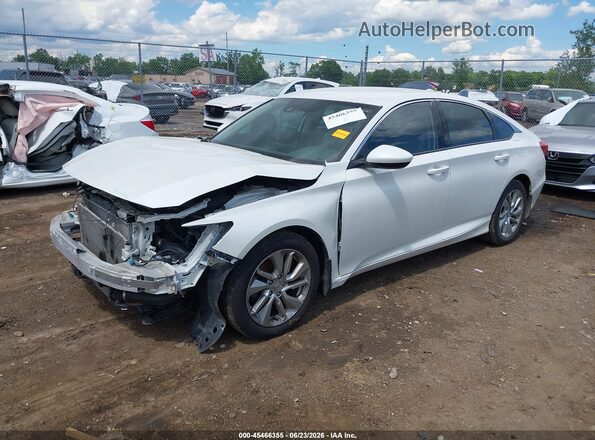 1HGCV1F14JA088259 2018 HONDA ACCORD White წინა მარცხენა ხედი სამი მეოთხედიდან